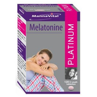 Melatonine Platinum 120 comprimés - Mannavital - <p class="texte_produit"><span>Contribue grâce à la vitamine B6 à : une fonctio