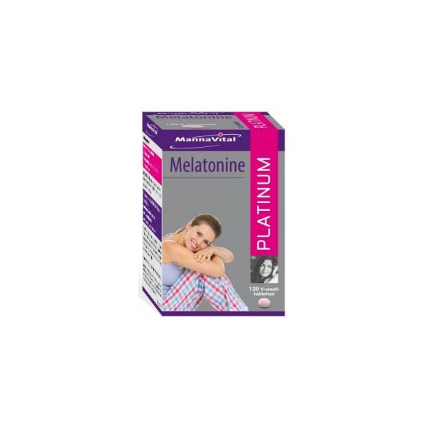 Melatonine Platinum 120 comprimés - Mannavital - Sommeil - Détente - Relaxation - 1