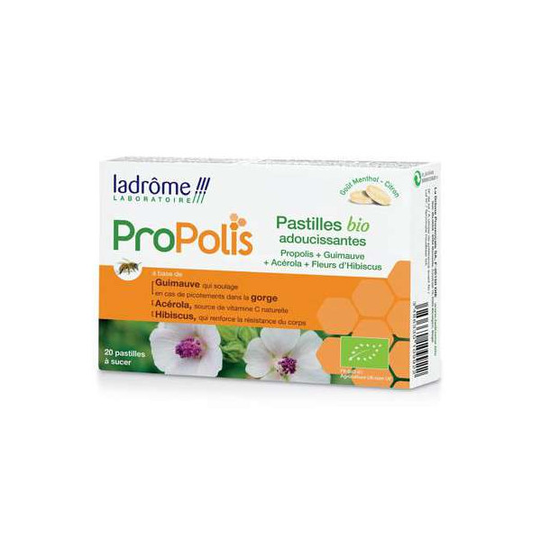 Pastilles adoucissantes à la propolis Bio - 20 unités - Ladrôme - Voies respiratoires - 1