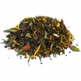Thé vert de Chine Chun Mee et Sencha Fruit et Herbes - Saveur d'Hiver Bio - Herboristerie du Valmont - <p>Sélection de thés vert