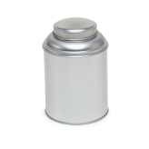 Boite à thé classique argentée - 93/133 mm - Herboristerie du Valmont - Accessoires autour des tisanes et du thé - 2-Klassische silberne Teedose – 93/133 mm – Herboristerie du Valmont