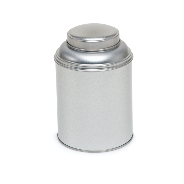 Klassische silberne Teedose – 93/133 mm – Herboristerie du Valmont – Zubehör für Kräutertees und Tee – 2