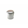 Boite à thé hermétique cylindrique argentée - 102/122 mm - Herboristerie du Valmont - <p>Jolie boite à thé métallique en alu bro-Boite à thé hermétique cylindrique argentée - 102/122 mm - Herboristerie du Valmont