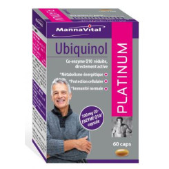 Ubiquinol Platinum 60 gélules - Mannavital  - Levure de Riz Rouge - CoQ10 - 3