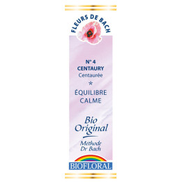 Centaury 20 ml - N°4 - Fleurs de Bach Bio - Biofloral - Fleurs de Bach et élixirs floraux - 1