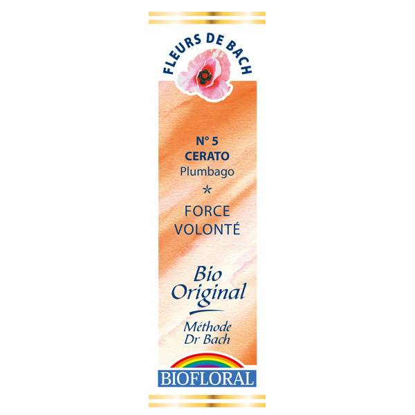 Cerato 20 ml - N°5 - Fleurs de Bach Bio - Biofloral - Fleurs de Bach et élixirs floraux - 1