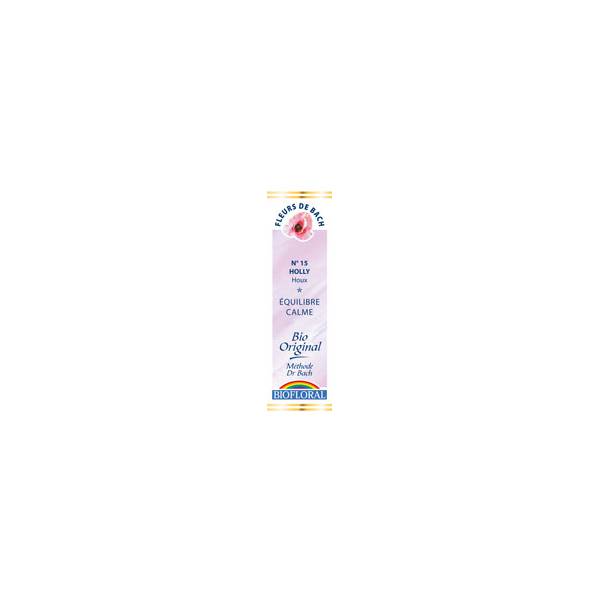 Holly 20 ml - N°15 - Fleurs de Bach Bio - Biofloral - Fleurs de Bach et élixirs floraux - 1