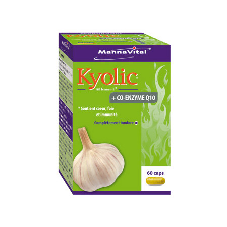 Ail Kyolic + Co-Enzym Q10 60 gélules - Mannavital - Gélules de plantes - 1