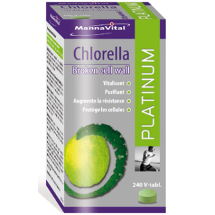 Chlorella Platinum 240 comprimés - Mannavital - 1 - Herboristerie du Valmont Chlorella Platinum 240 comprimés - Mannavital - 1 - Herboristerie du Valmont