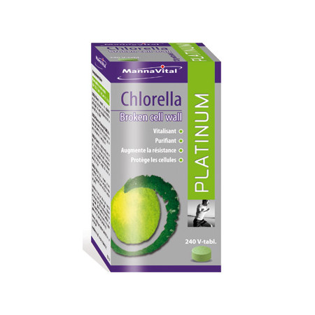 Chlorella Platinum 240 comprimés - Mannavital - Gélules de plantes - 1