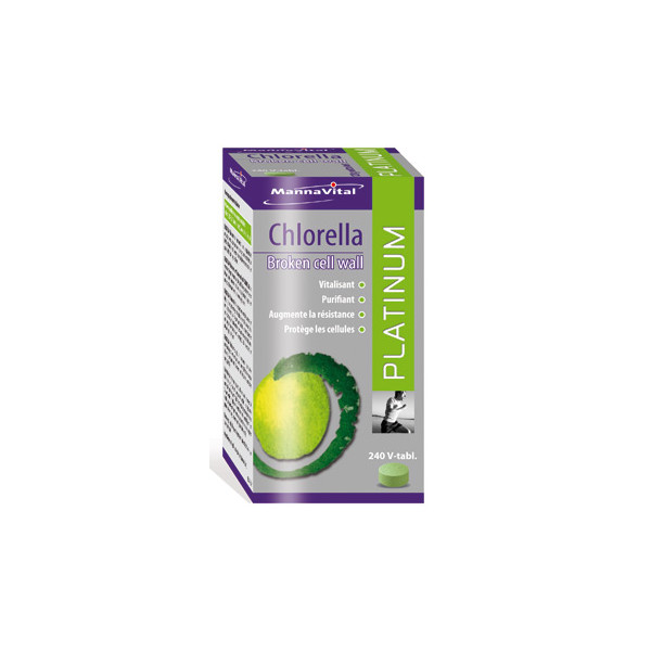 Chlorella Platinum 240 comprimés - Mannavital - Gélules de plantes - 1