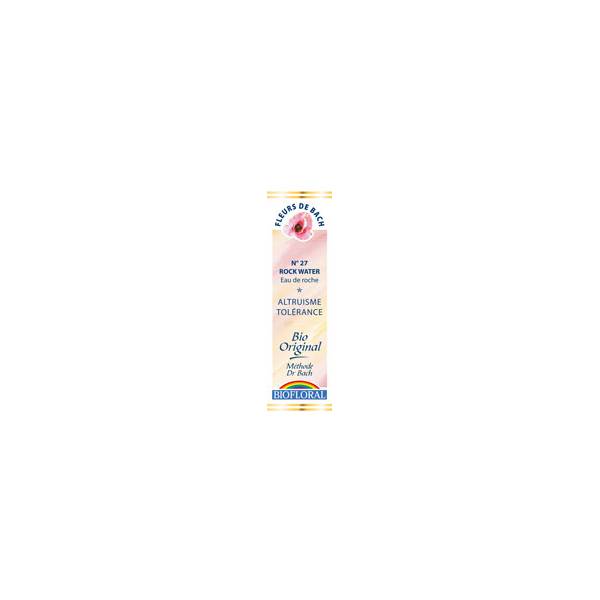 Rock Water 20 ml - N° 27 - Fleurs de Bach Bio - Biofloral - Fleurs de Bach et élixirs floraux - 1