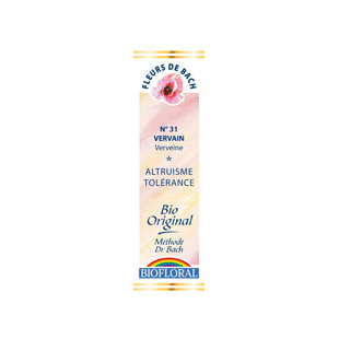 Vervain 20 ml - N° 31 - Fleurs de Bach Bio - Biofloral - 1 - Herboristerie du Valmont Vervain 20 ml - N° 31 - Fleurs de Bach Bio - Biofloral - 1 - Herboristerie du Valmont