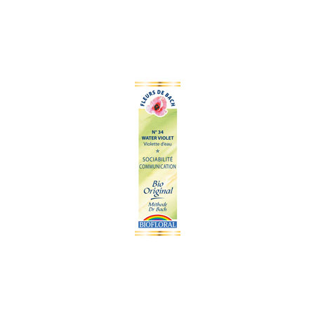 Water Violet 20 ml - N° 34 - Fleurs de Bach bio - Biofloral - Fleurs de Bach et élixirs floraux - 1 Water Violet 20 ml - N° 34 - Fleurs de Bach bio - Biofloral - Fleurs de Bach et élixirs floraux - 1