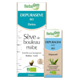 Entgiftungspaket - Dépuraseve 250 ml + Dépuragem 50 ml - Herbalgem - Gemmotherapie - 1