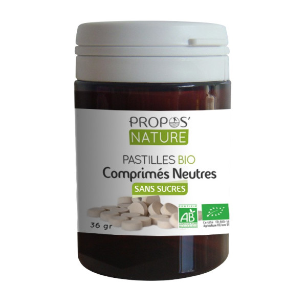 Comprimés Neutres Bio - Support alimentaire pour huiles essentielles "sans sucre" 60 comprimés - Propos'Nature - 1 - Herborister