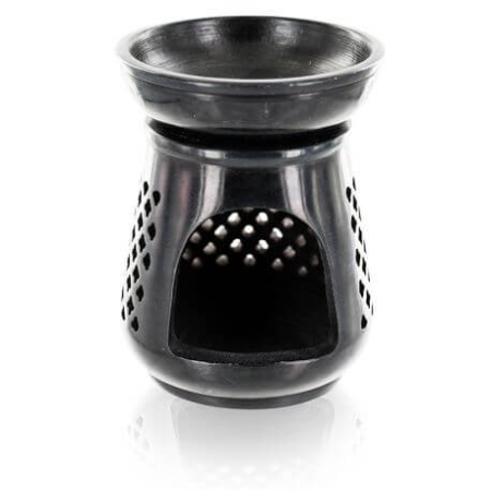 Diffuseur en pierre noire - Modèle Moucharabieh - Aromandise - Encens, Résines Traditionnelles & Fumigation - 1