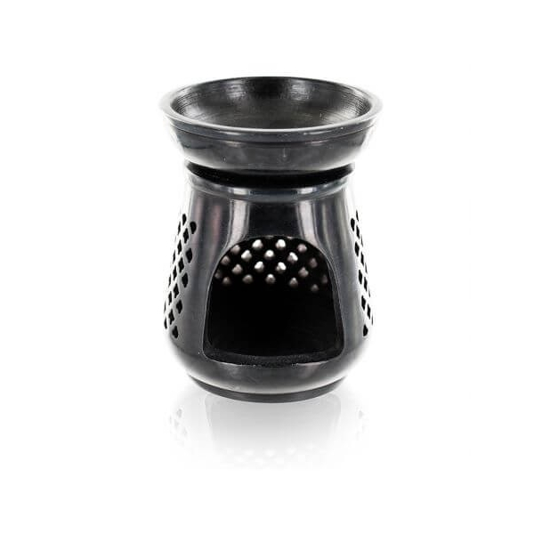 Diffuseur en pierre noire - Modèle Moucharabieh - Aromandise - Encens, Résines Traditionnelles & Fumigation - 1