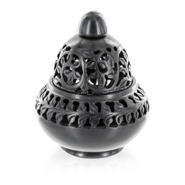 Diffuseur en pierre noire - Modèle Venise - Aromandise - Encens, Résines Traditionnelles & Fumigation - 1