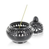 Schwarzer Steindiffusor – Modell Venedig – Aromandise – Räucherwerk, traditionelle Harze & Begasung – 2