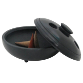 Diffuseur en pierre noire - Modèle Seto - Aromandise - Encens, Résines Traditionnelles & Fumigation - 2-Zwarte stenen diffuser - model Seto - Aromandise