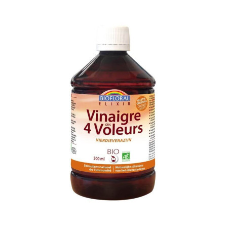Elixir de vinaigre des 4 voleurs Bio 500 ml - Biofloral - Les Elixirs et Remèdes anciens - 1