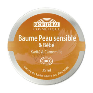 Baume peau sensible Bébé - Karité et Camomille Bio 35 ml - Biofloral - 1 - Herboristerie du Valmont