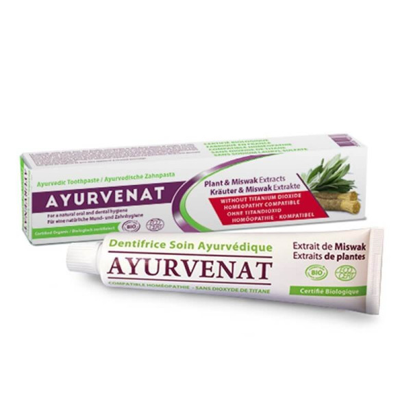 Dentifrice ayurvedique au miswak Bio 75 ml - Ayurvenat - Médecine ayurvédique - 1