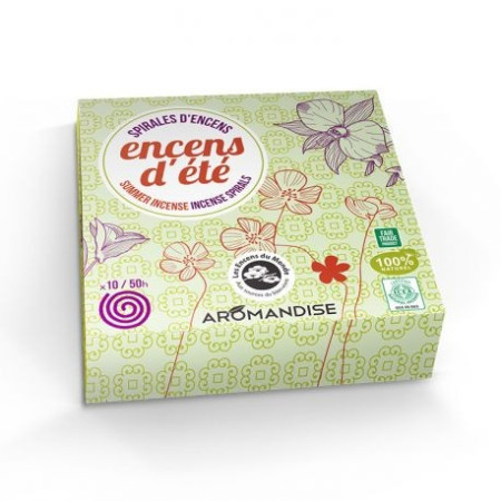 Encens d'été 10 spirales senteur boisée et herbale - Aromandise - Encens, Résines Traditionnelles & Fumigation - 1 Encens d'été 10 spirales senteur boisée et herbale - Aromandise - Encens, Résines Traditionnelles & Fumigation - 1