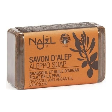 Aleppo-Seife mit Rhassoul-Tonerde und Arganöl, 100 g - Najel - Tägliche Hygiene - 1