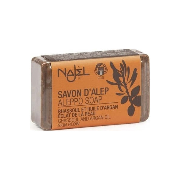 Savon d'Alep Rhassoul et huile d'Argan 100 g - Najel - Hygiène au quotidien - 1