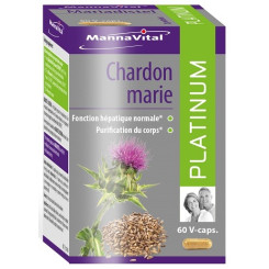 Chardon Marie Platinum (Extrait standardisé) 60 capsules végétales - Mannavital - Détox - Drainage - 1