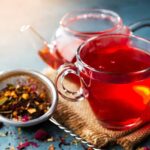 Tasse de tisane contre l'hypertension artérielle