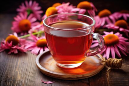 tisane échinacée tasse de thé fleurs infusion